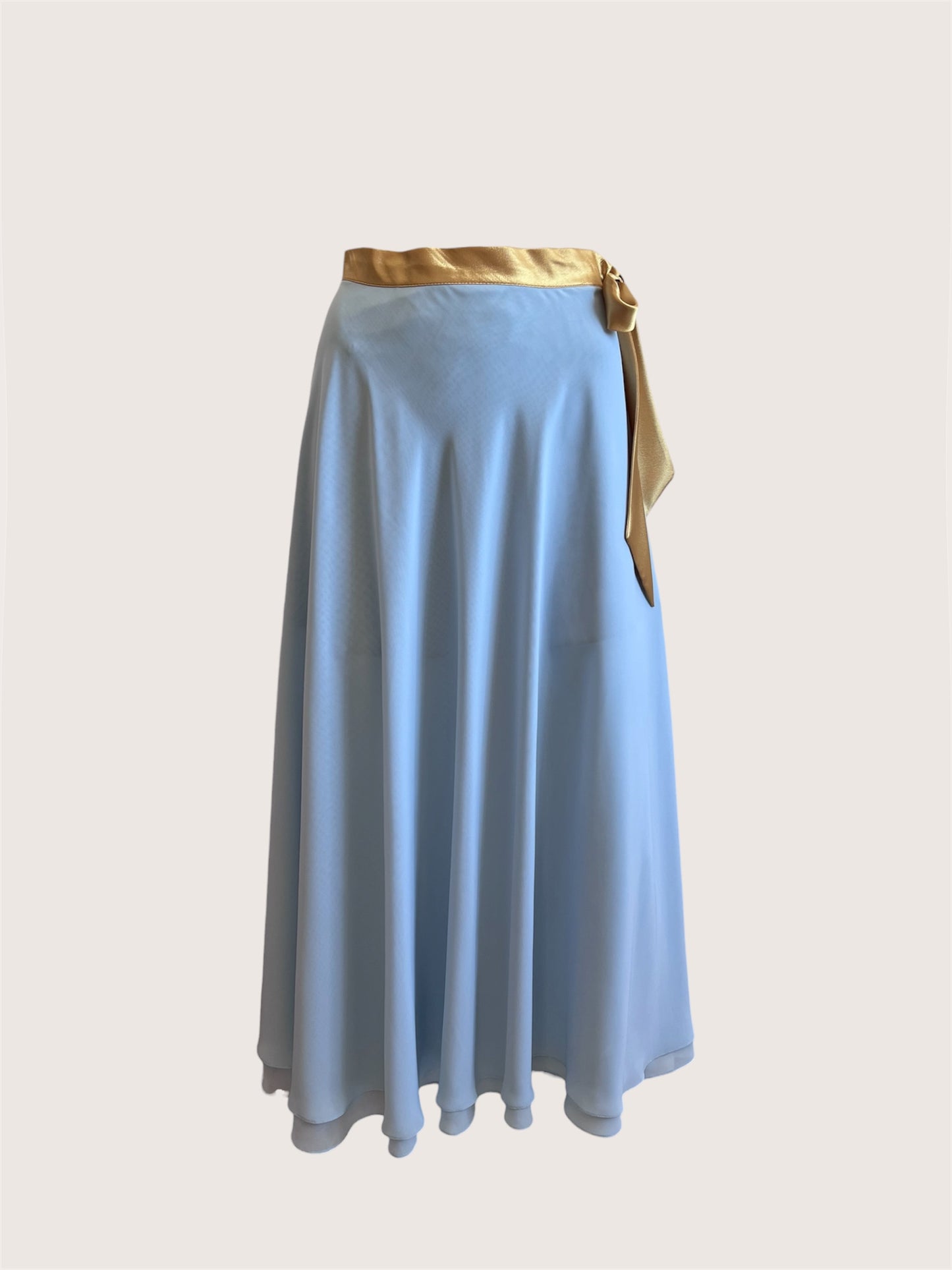 Luxurious Designer Blue Floral Corset & Maxi Skirt Ensemble
