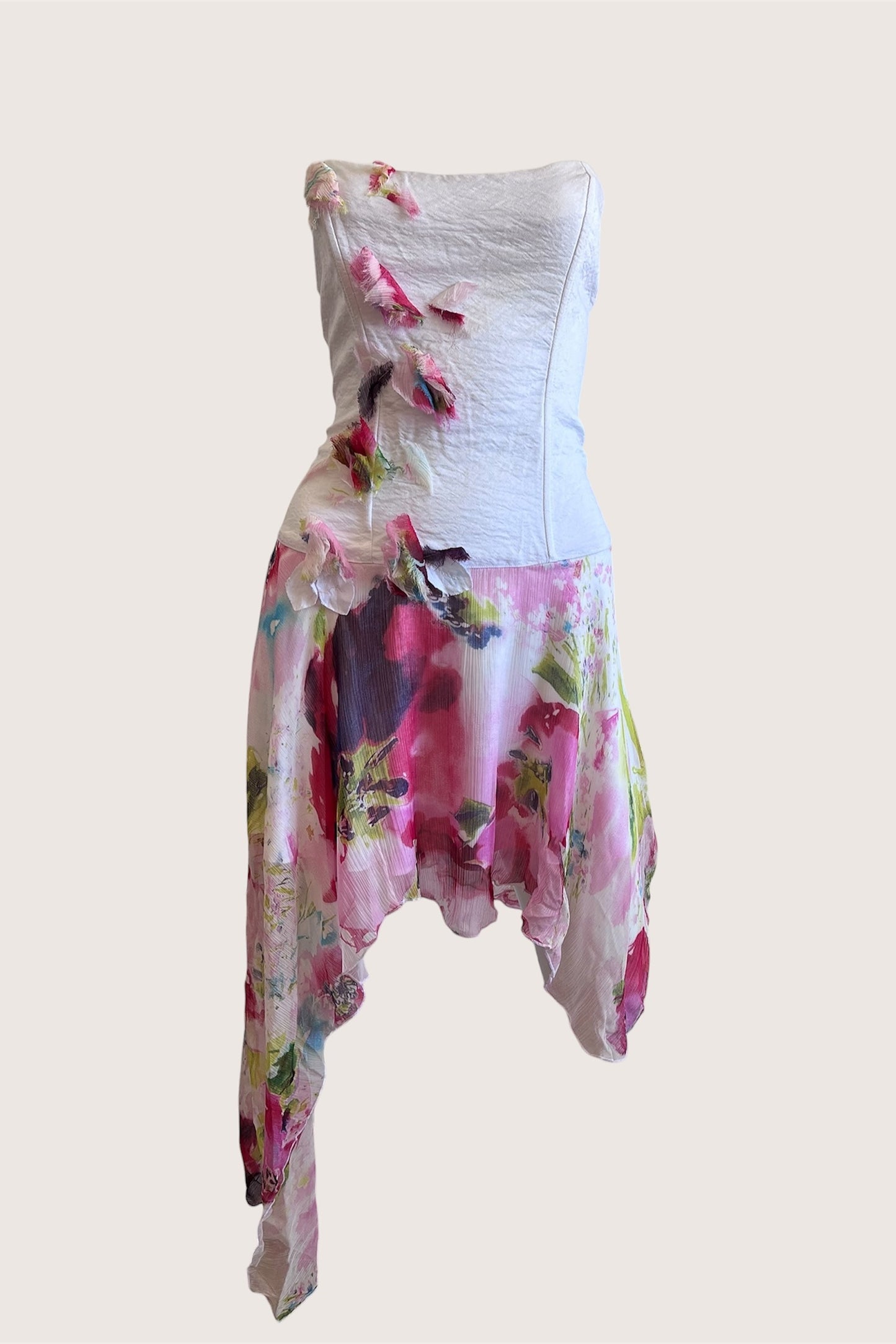 2000's Floral Corset Mini Dress