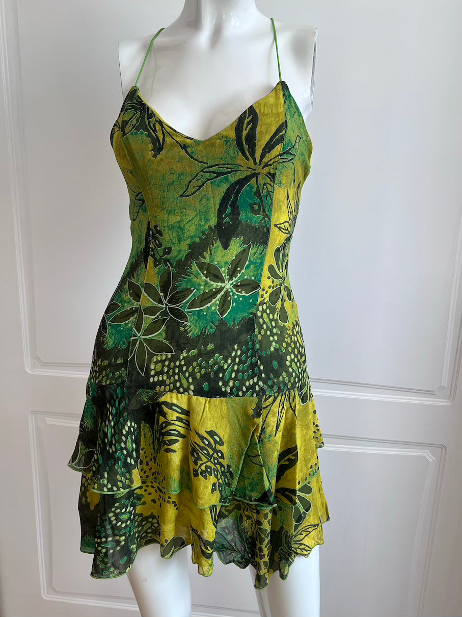 Vintage 1990's Green Fairy Mini Dress