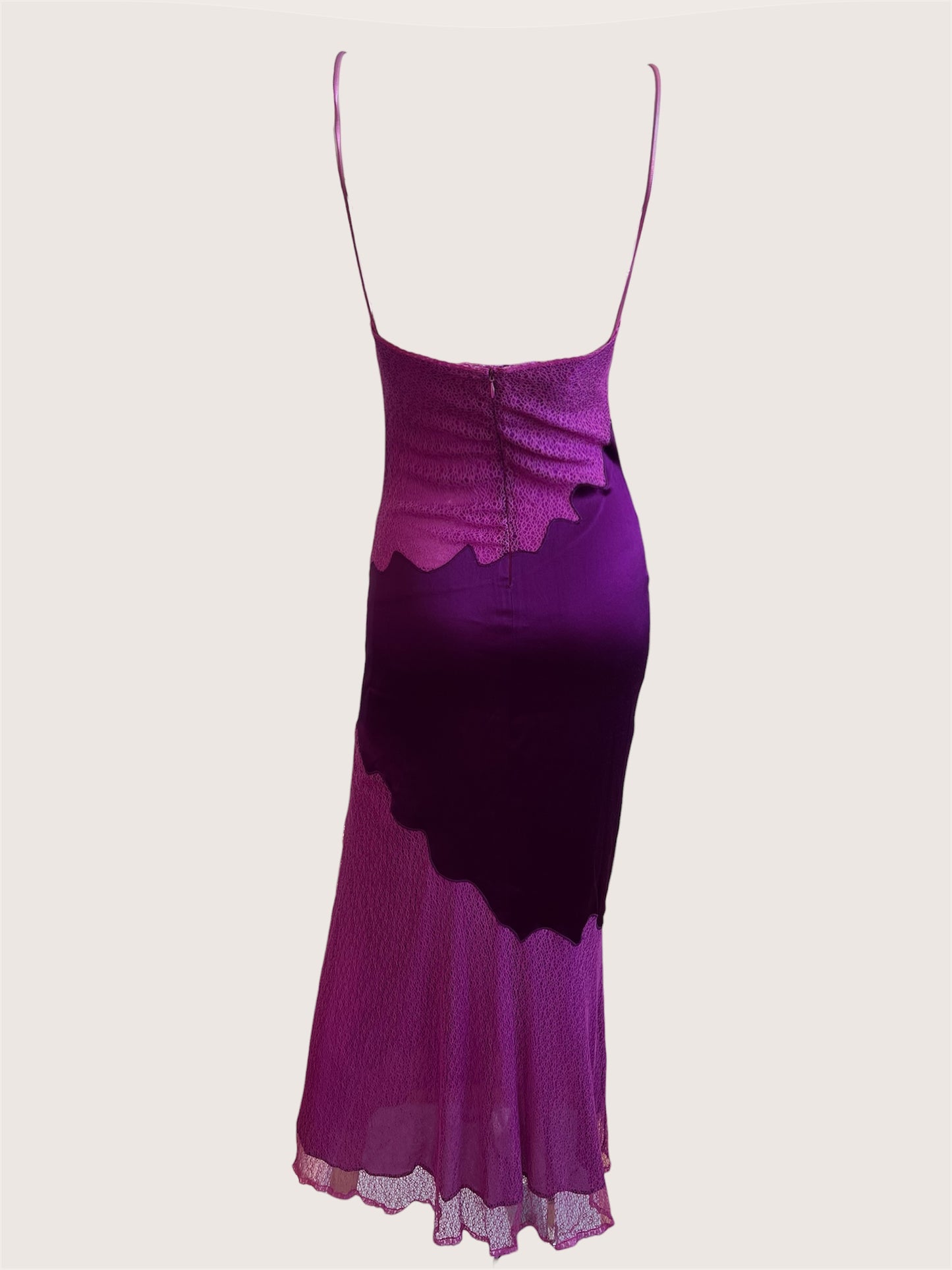 Luxurious Designer 1990's Violet Gown