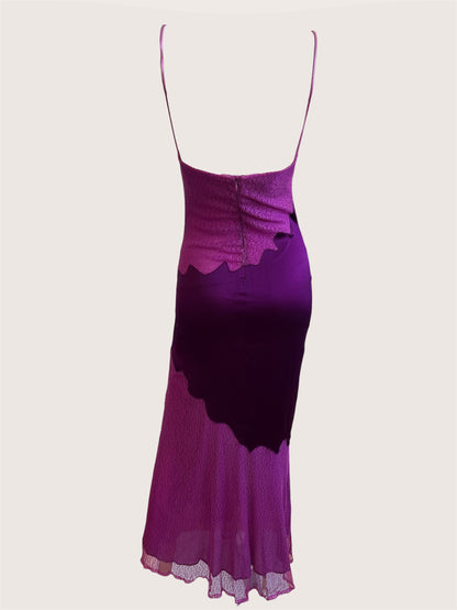 Luxurious Designer 1990's Violet Gown