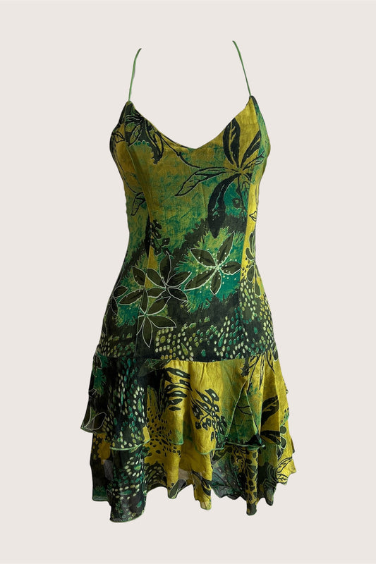 Vintage 1990's Green Fairy Mini Dress