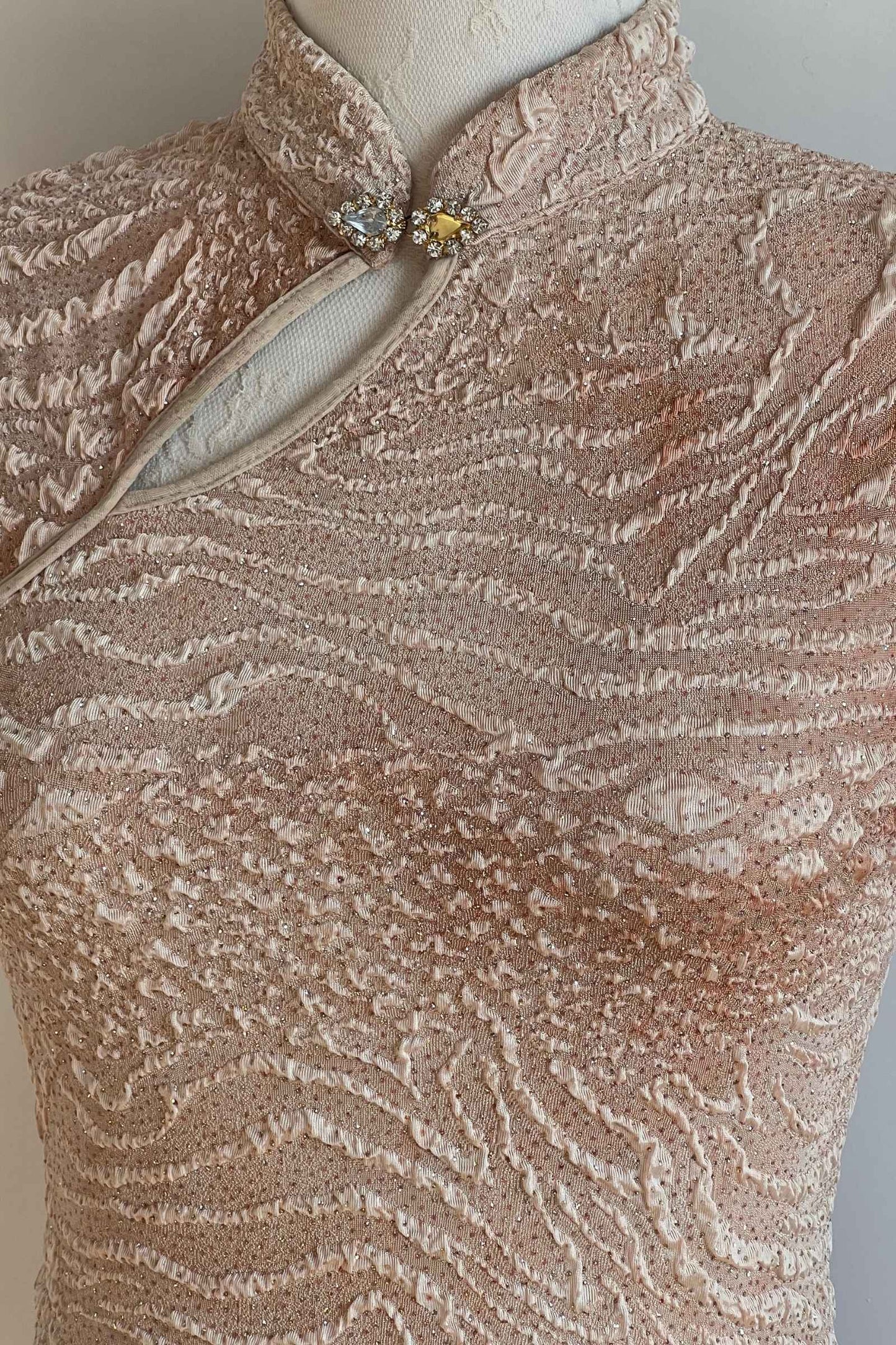 Gold Qipao Mini Dress