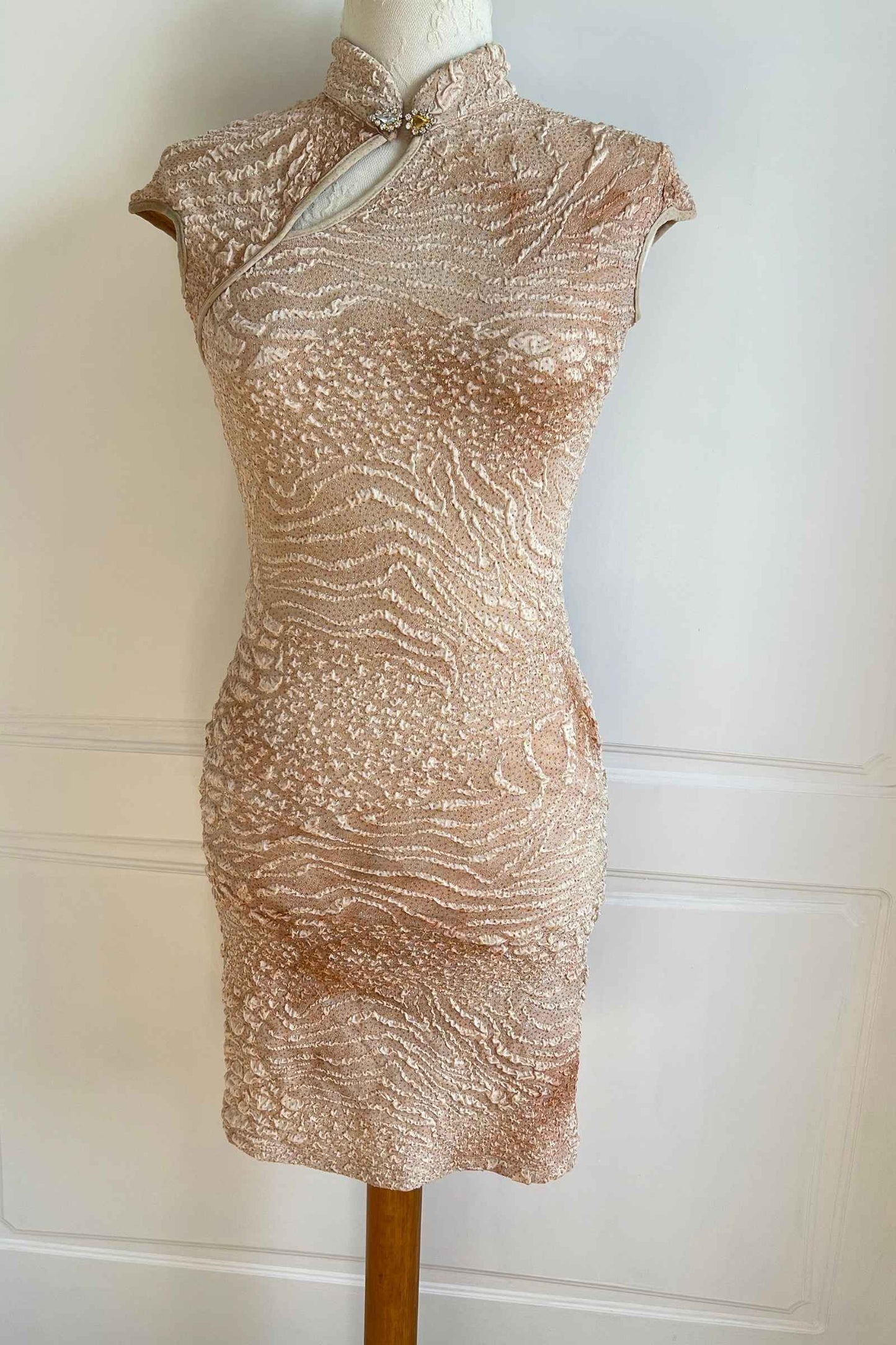 Gold Qipao Mini Dress