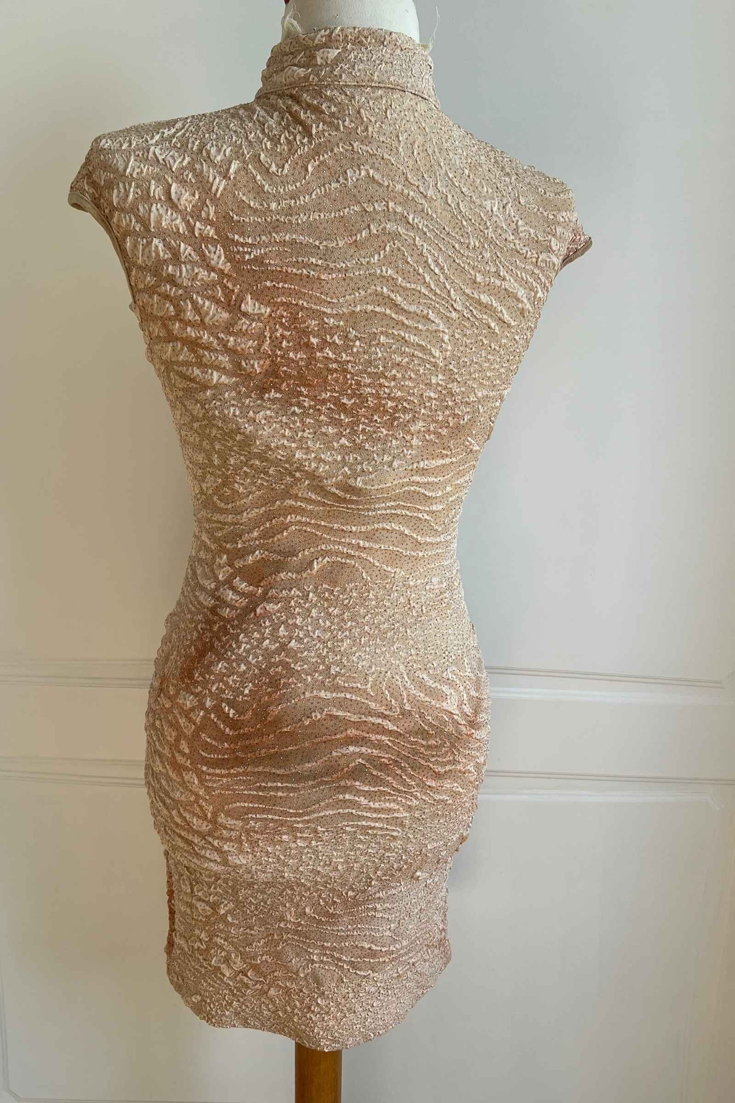 Gold Qipao Mini Dress