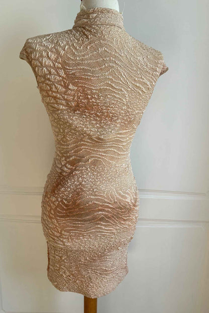 Gold Qipao Mini Dress