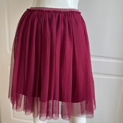 Rose Red Mini Tulle Skirt