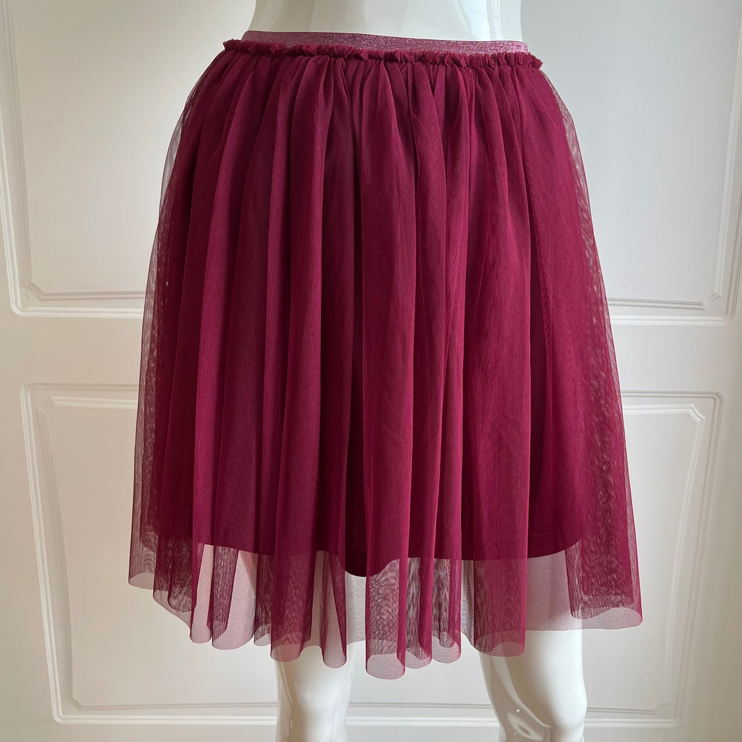 Rose Red Mini Tulle Skirt