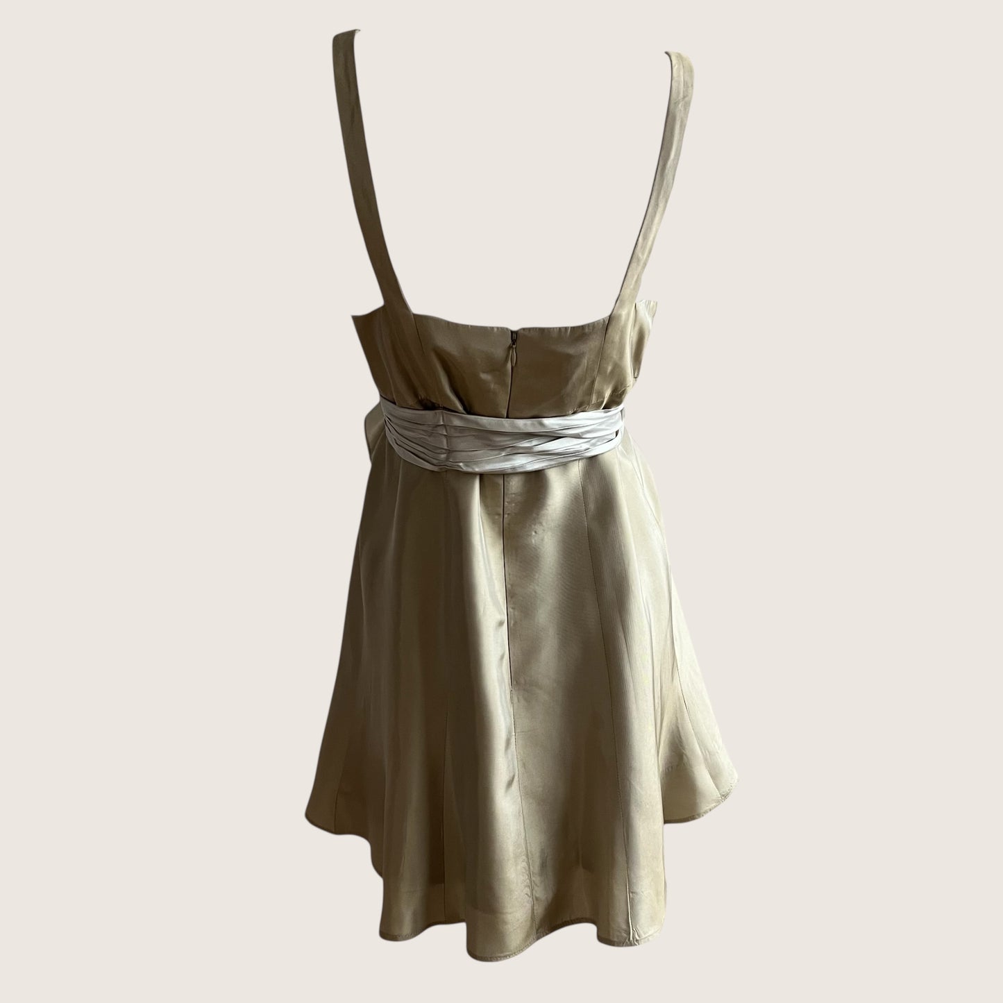 Vintage Vera Wang Gold Bow Mini Dress