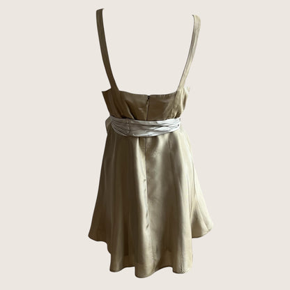 Vintage Vera Wang Gold Bow Mini Dress