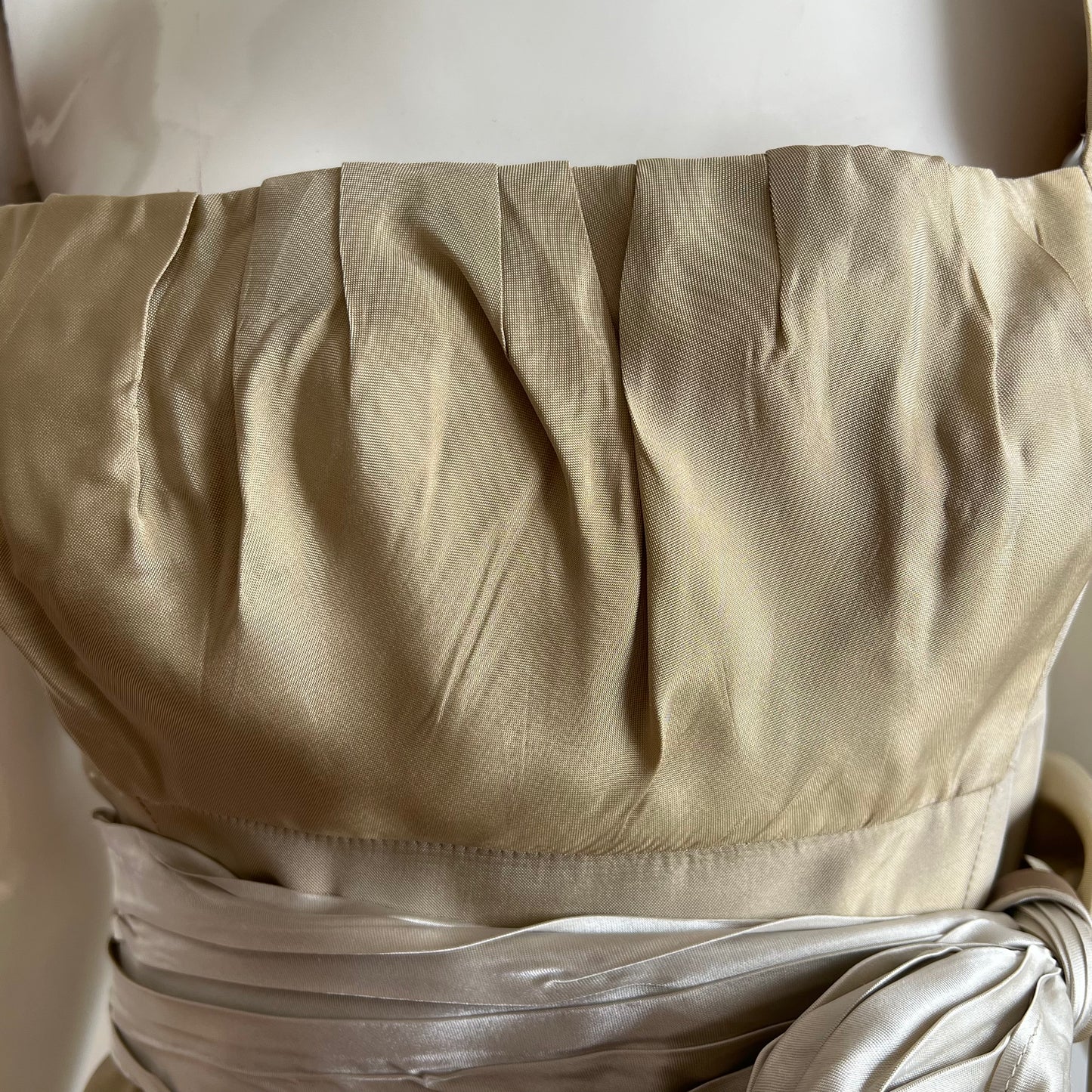 Vintage Vera Wang Gold Bow Mini Dress