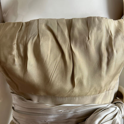 Vintage Vera Wang Gold Bow Mini Dress