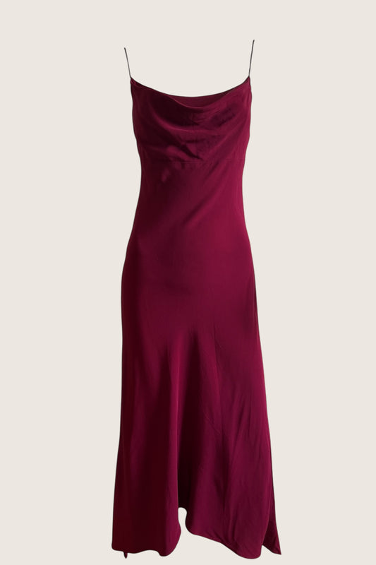 1990's Classic Rose Red Slip Dress