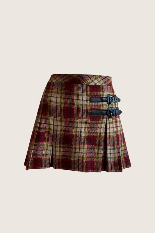 Red & Green Tartan Mini Skirt