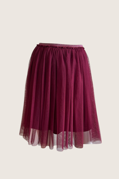 Rose Red Mini Tulle Skirt