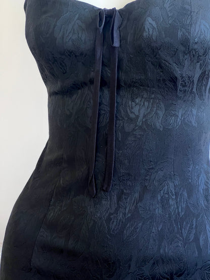 Luxurious Designer Black Bustier Mini Dress