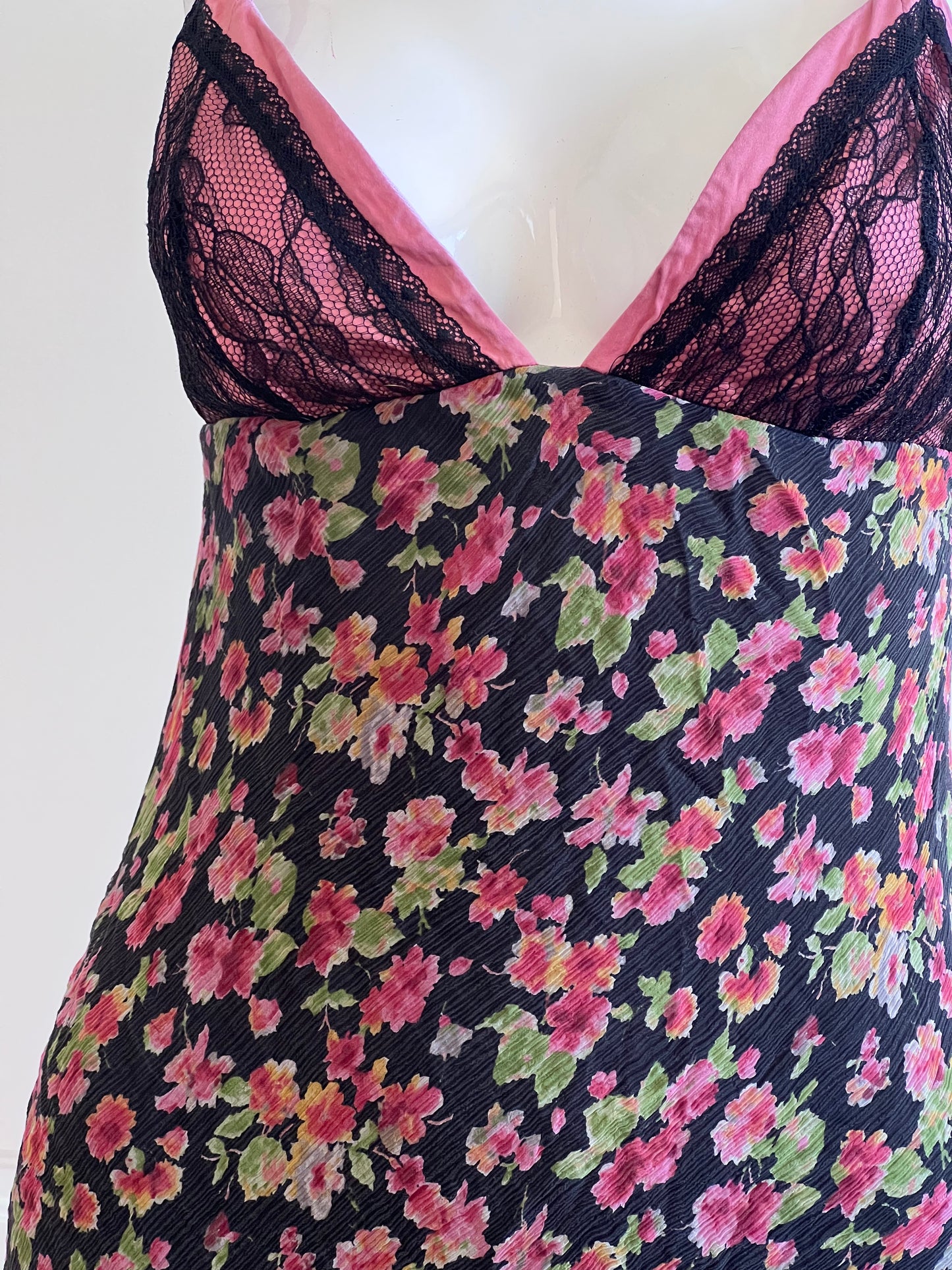 Luxurious Designer 100% Silk Floral Mini Dress