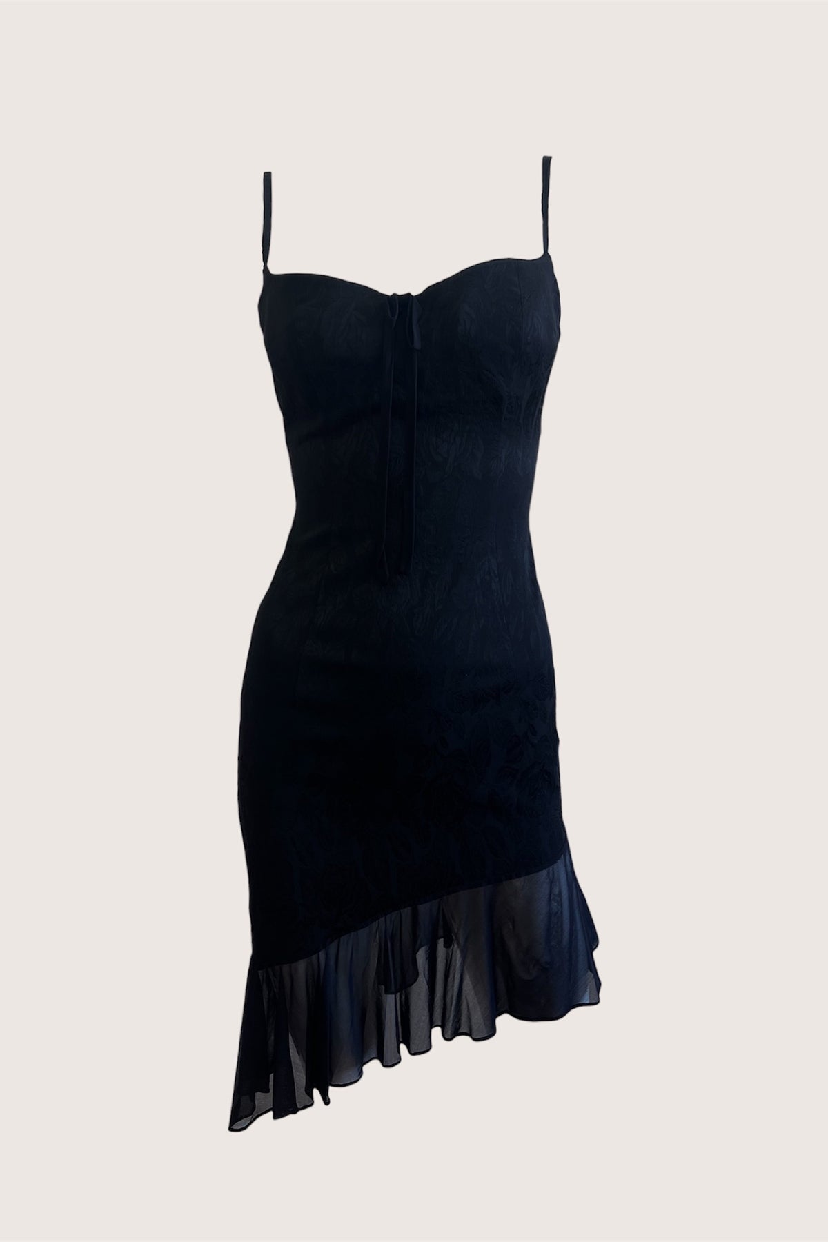 Luxurious Designer Black Bustier Mini Dress