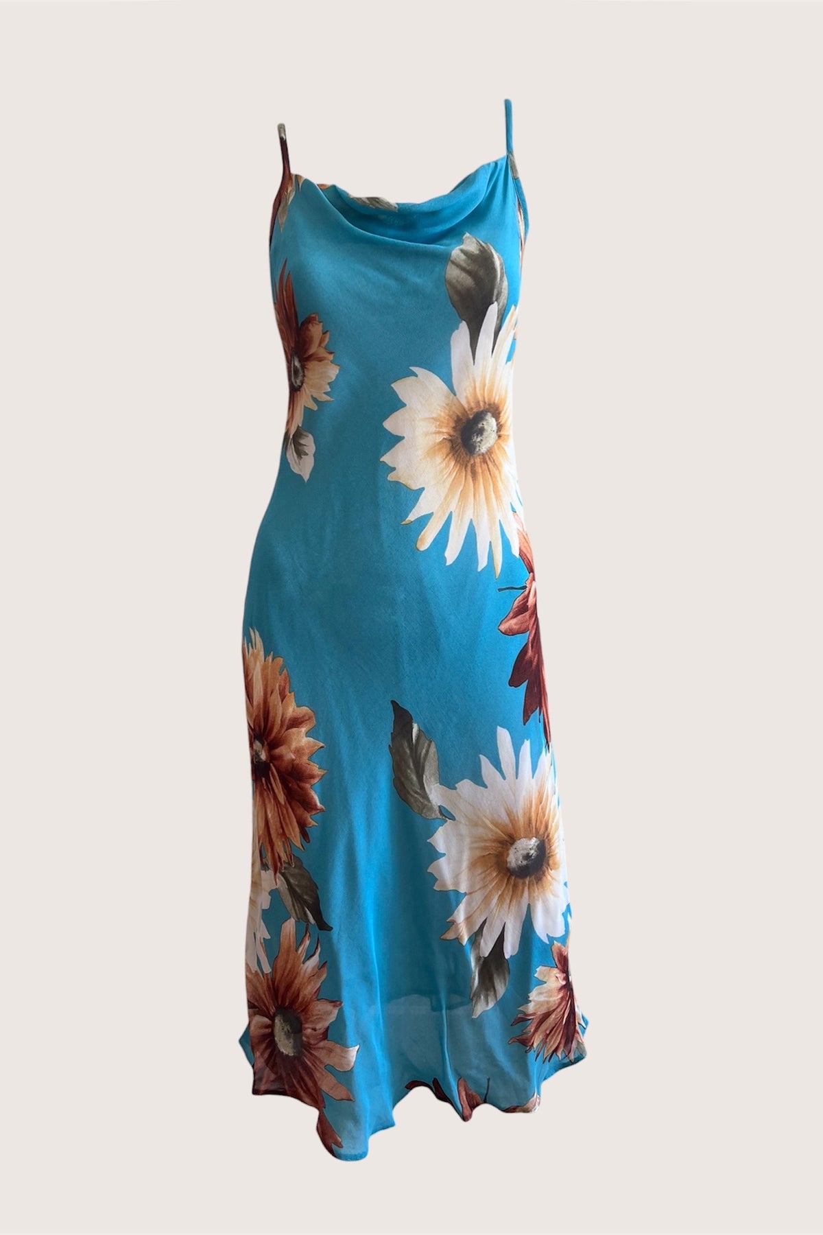 Vintage 1990's Blue Daisy Slip Dress