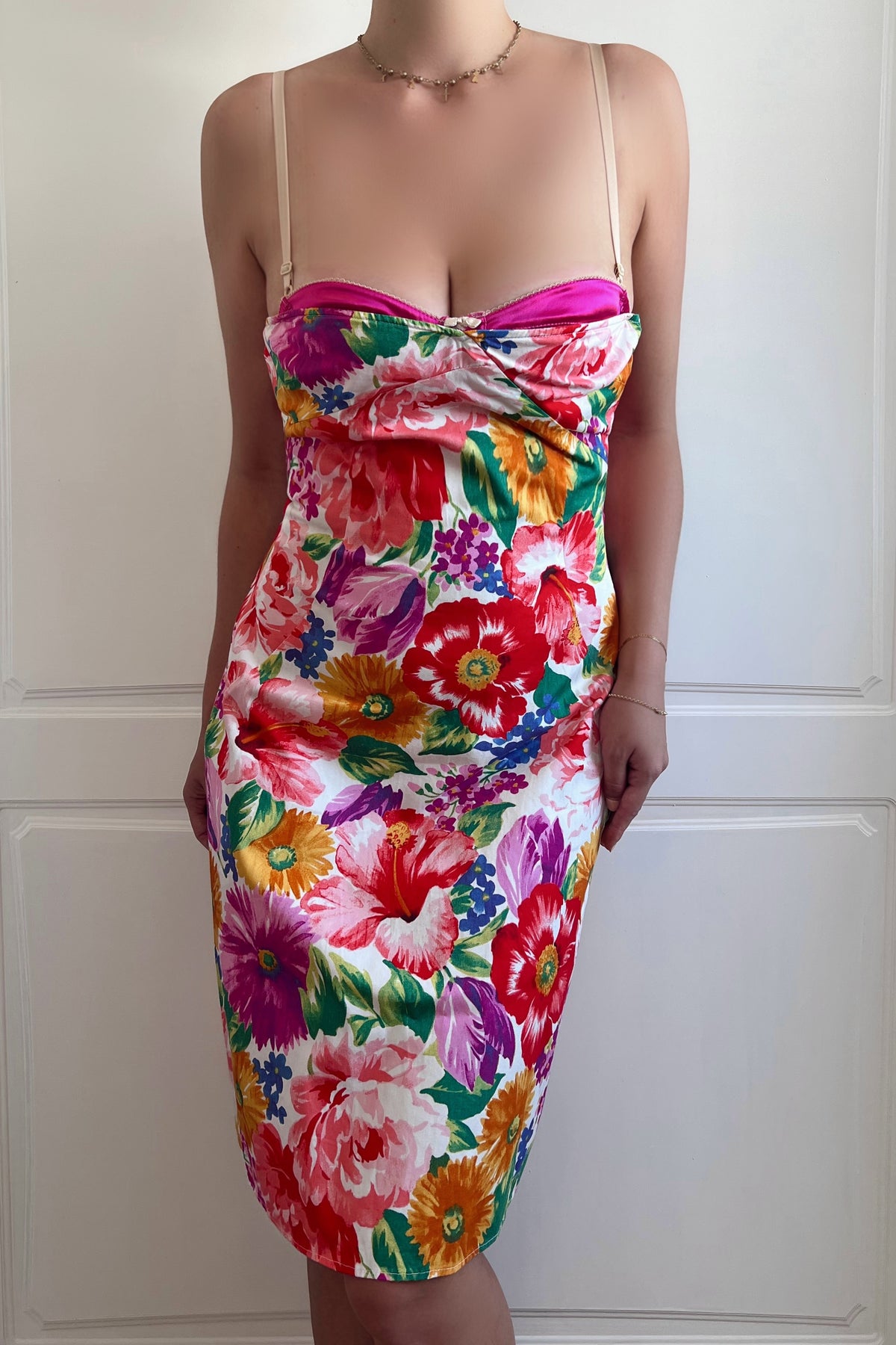 Dolce & Gabbana D&G 2000s Pink Floral Dress