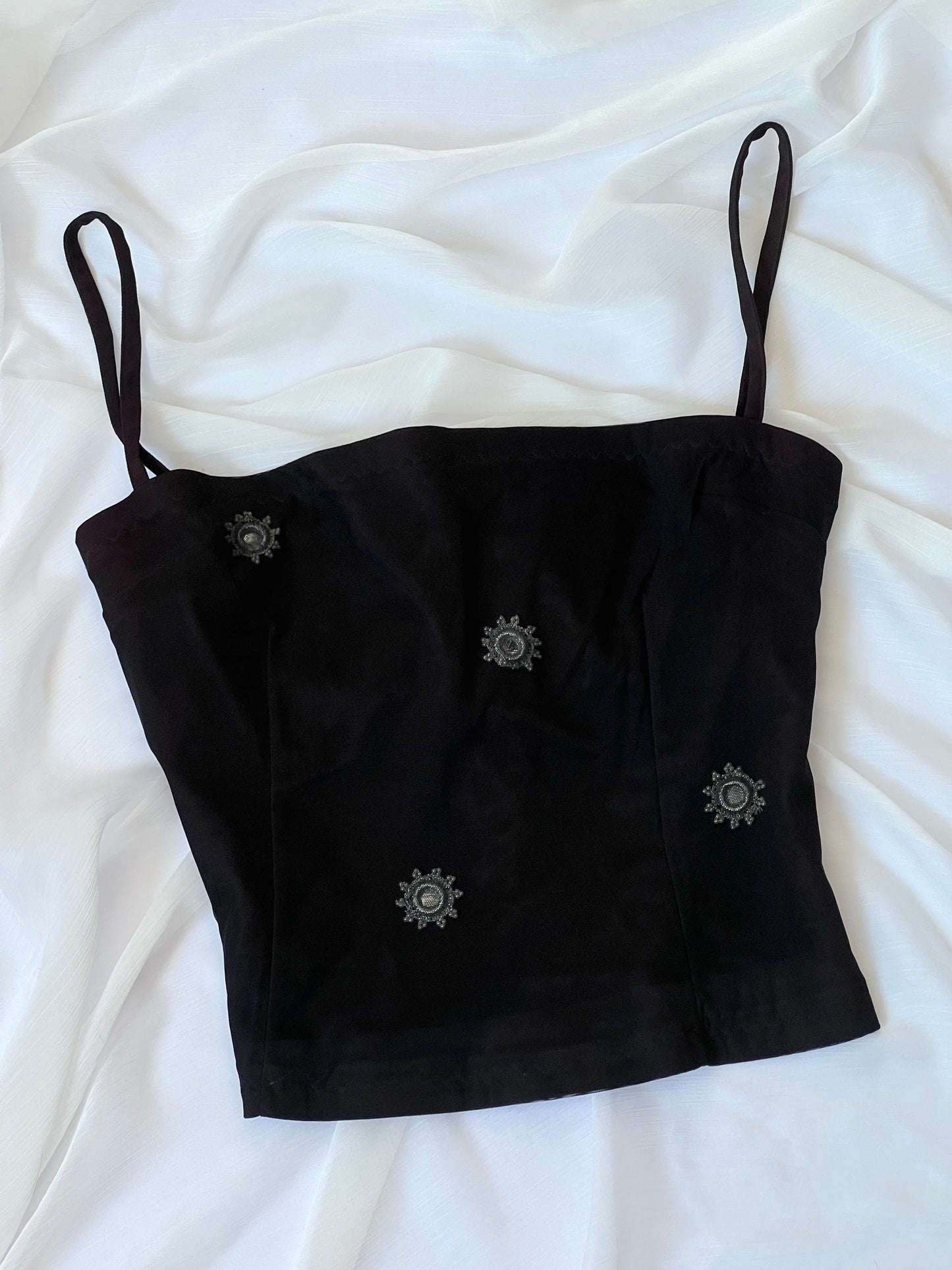 Luxurious Designer Dark Cherry Corset & Slip Skirt Ensemble