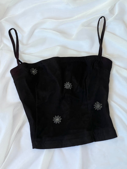 Luxurious Designer Dark Cherry Corset & Slip Skirt Ensemble