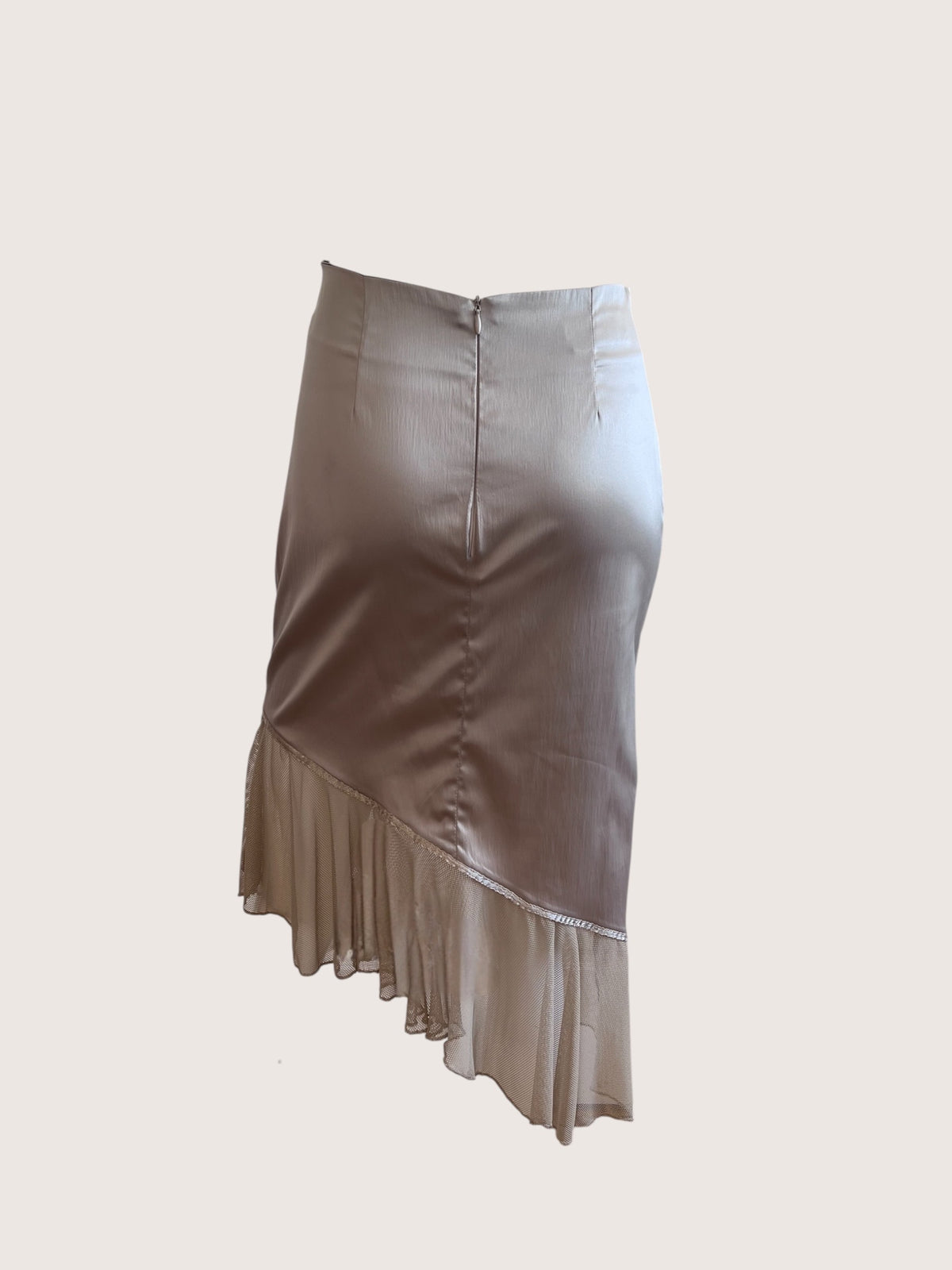 Vintage Sand Gold Asymmetrical Skirt