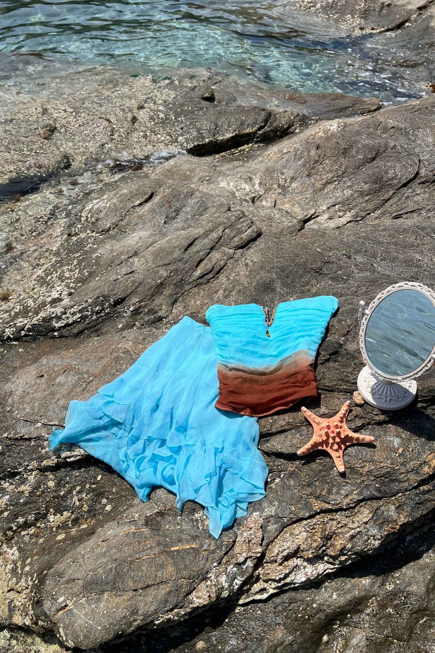 Luxurious Designer Silk Mermaid Corset & Skirt Ensemble