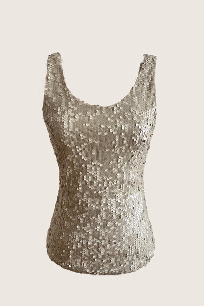 Champagne Pearl Sequin Camisole