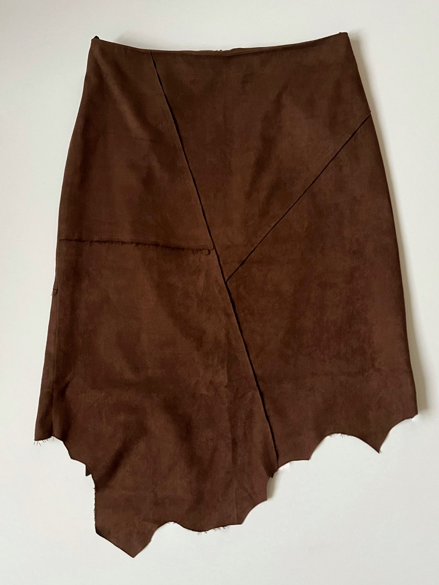 1990's Brown Suedette Skirt