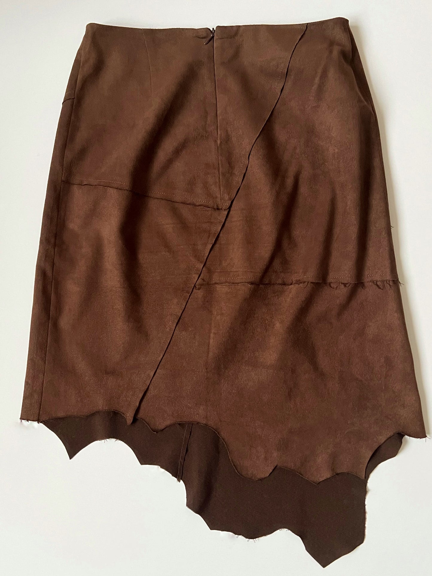 1990's Brown Suedette Skirt
