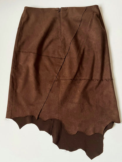 1990's Brown Suedette Skirt