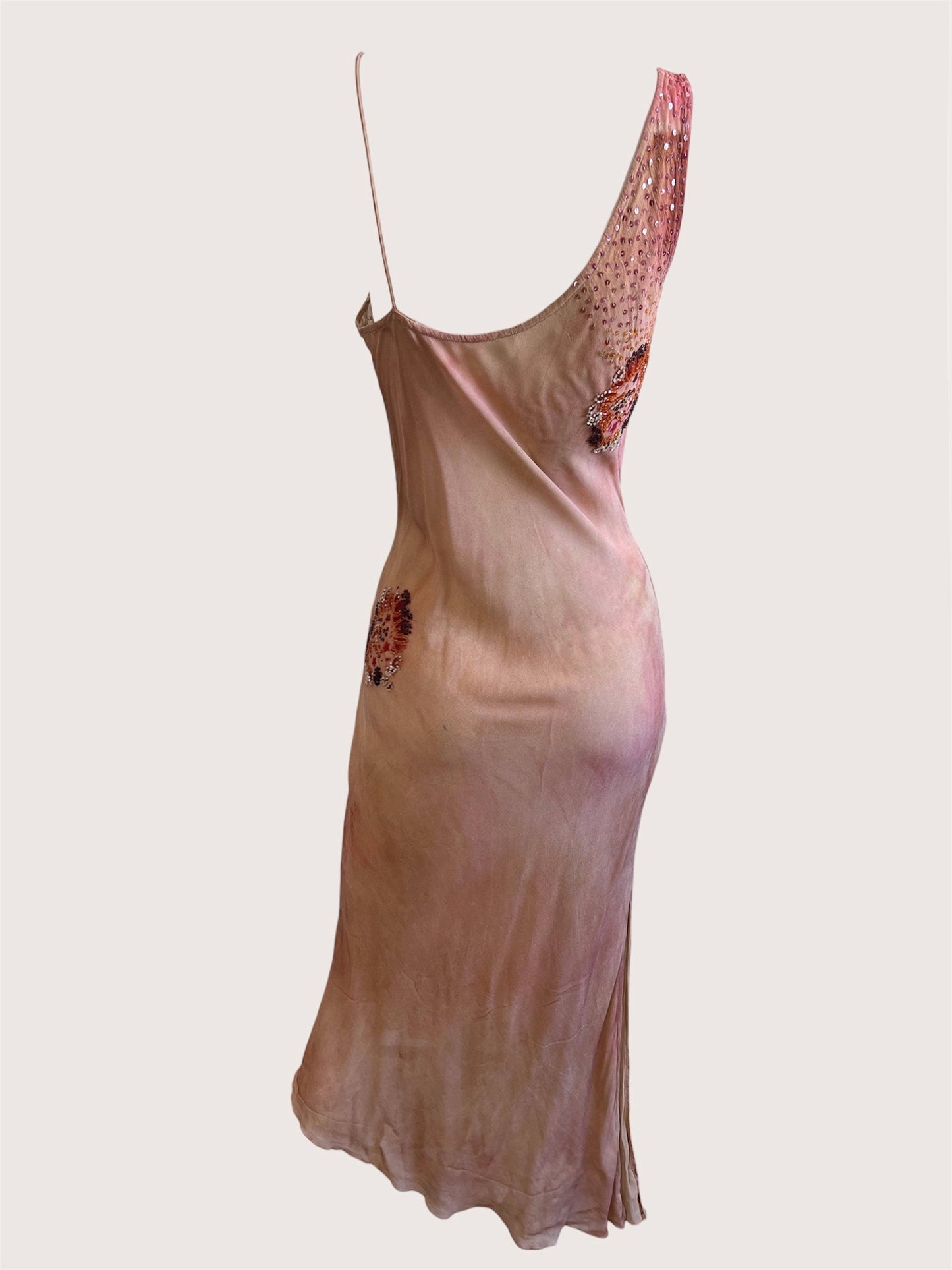 Vintage Luxurious Beaded Naked Slip Dress