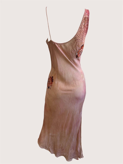 Vintage Luxurious Beaded Naked Slip Dress
