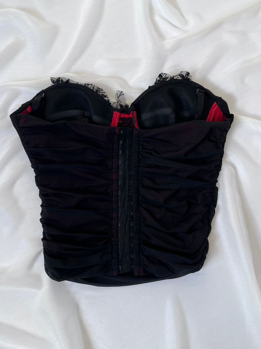 Luxurious Designer Dark Cherry Corset