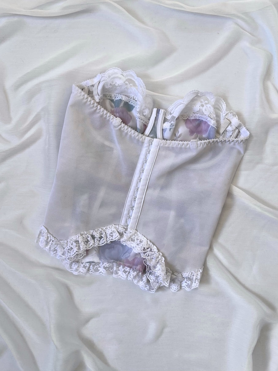Vintage Floral Lace Bustier