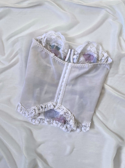 Vintage Floral Lace Bustier