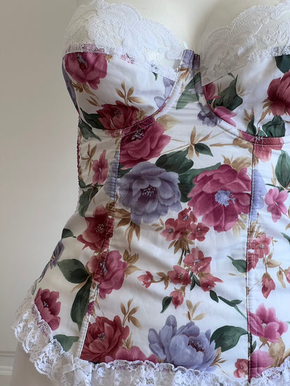 Vintage Floral Lace Bustier