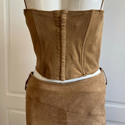 Vintage 1990's Suedette Bustier