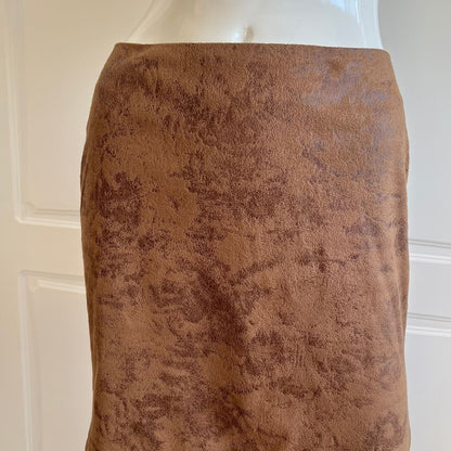 Vintage Italian Dark Brown Saddle Skirt