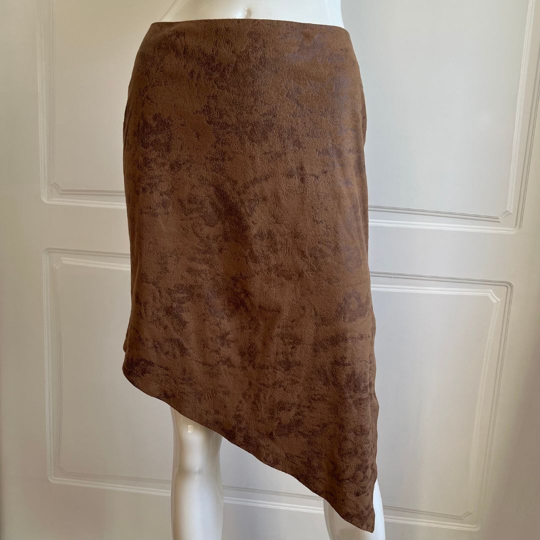 Vintage Italian Dark Brown Saddle Skirt