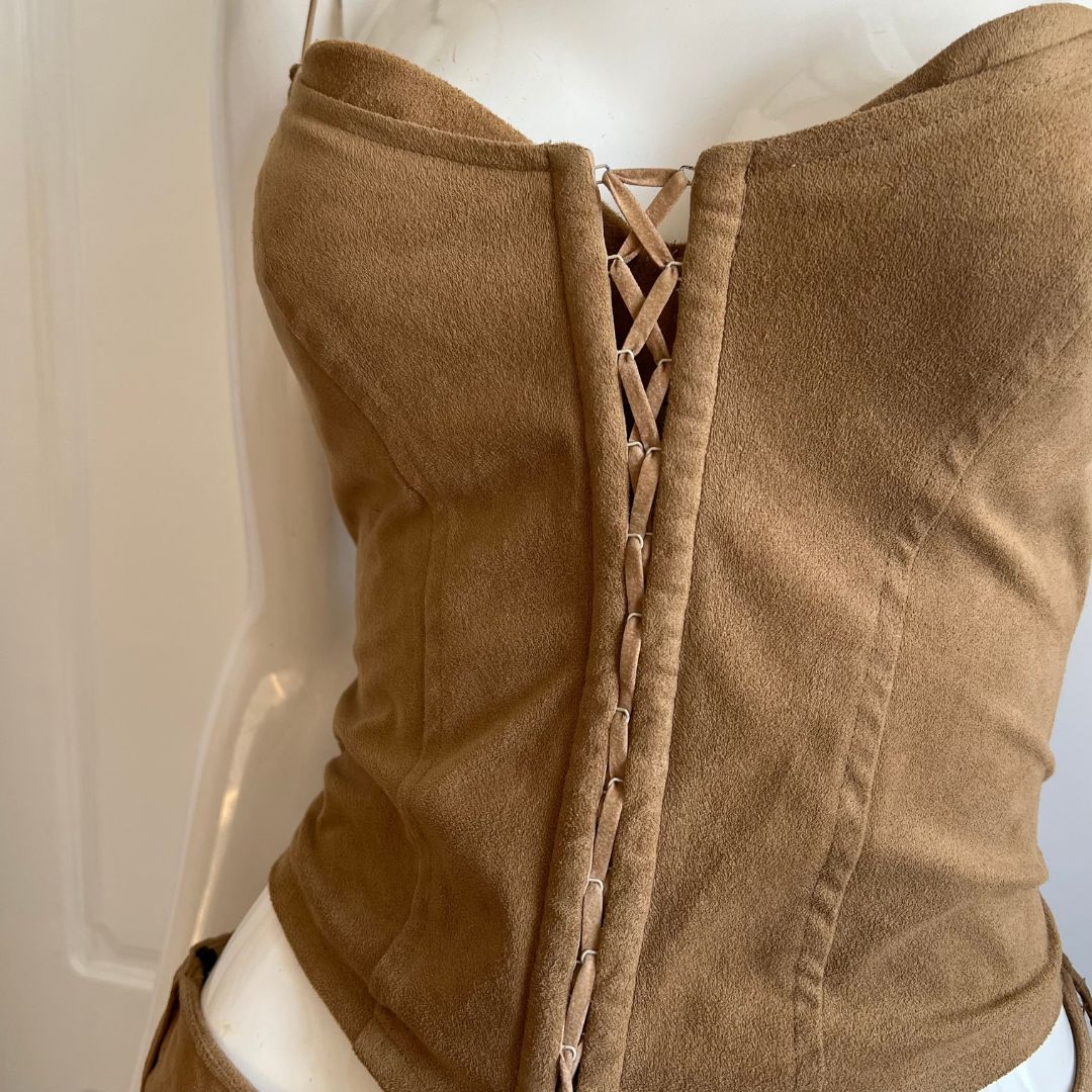 Vintage 1990's Suedette Bustier