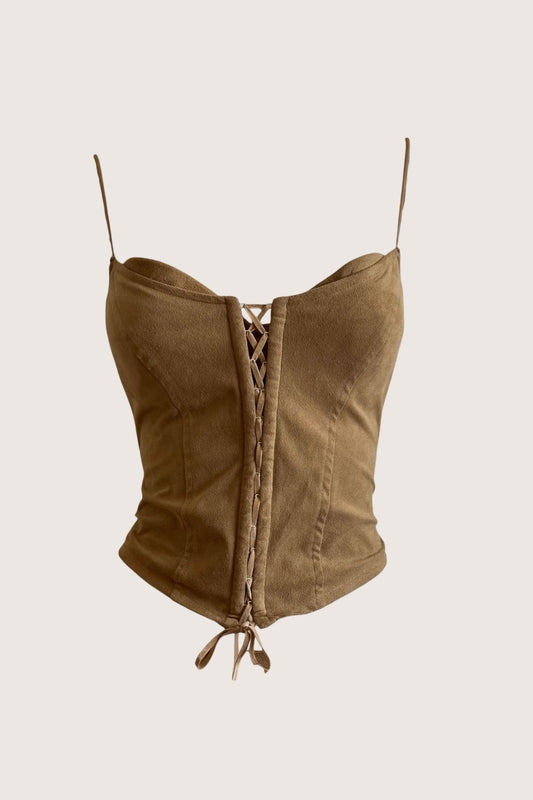 Vintage 1990's Suedette Bustier