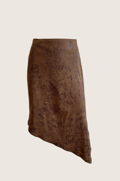 Vintage Italian Dark Brown Saddle Skirt
