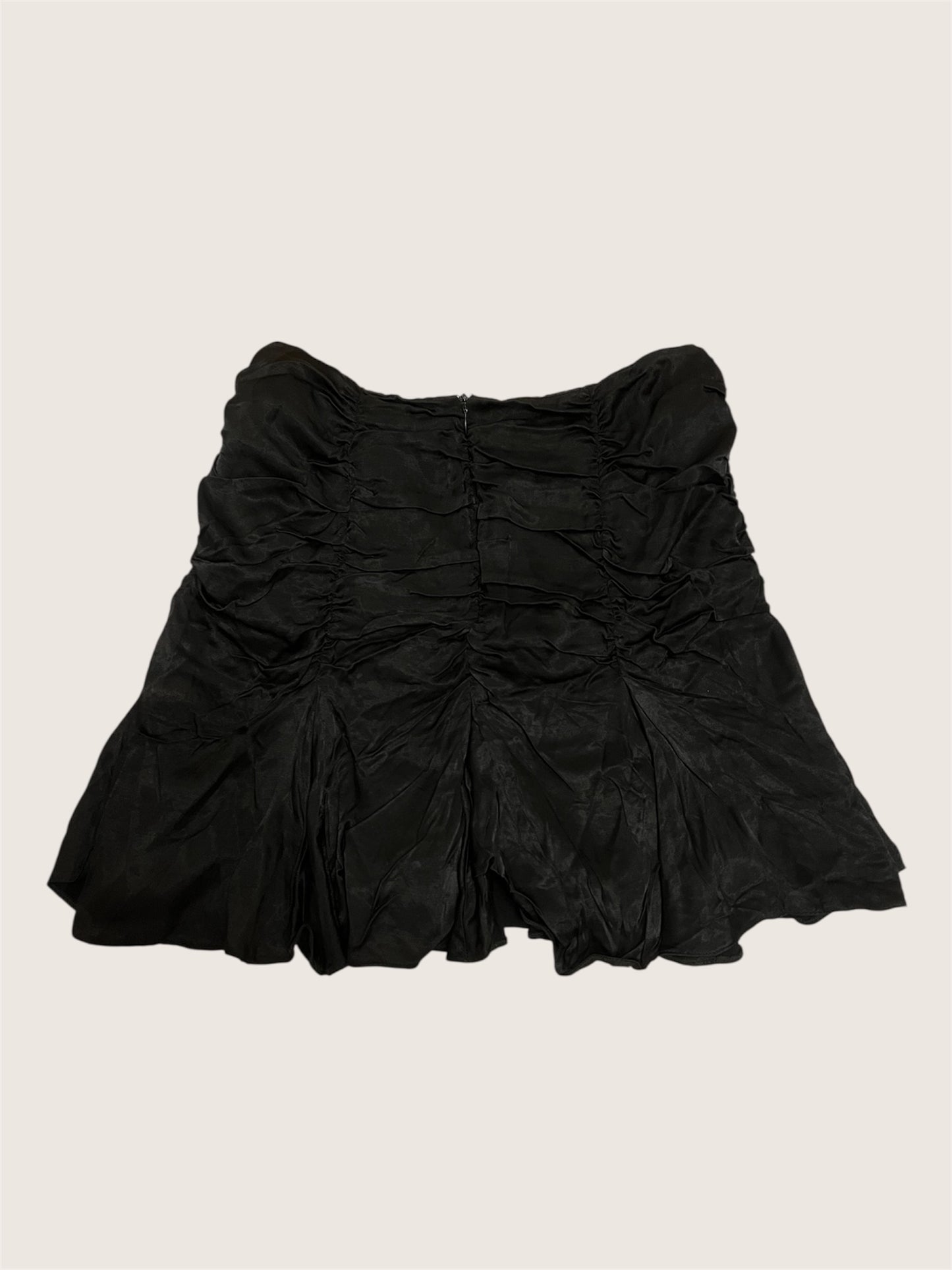 Vintage 1990's Black Ruched Mini Skirt