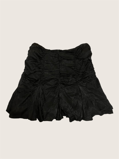 Vintage 1990's Black Ruched Mini Skirt